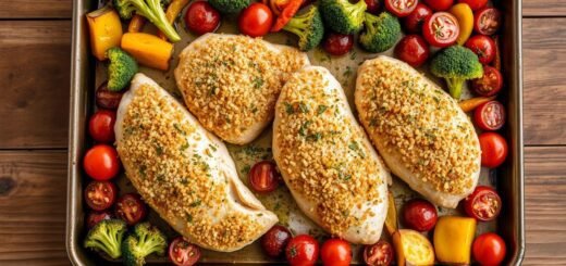 Parmesan Crusted Chicken Sheet Pan Dinner